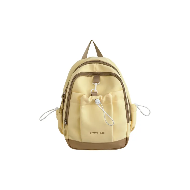 URBAN FOREST Nylon Backpack Regular Women's Black/Yellow/Green/Pink/Pink Purple-3