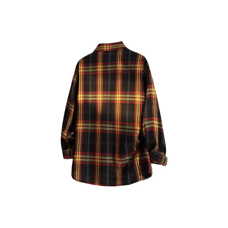 YOSICIL Shirt Unisex Yellow Plaid-17