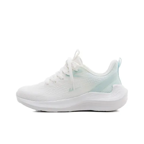 Warrior Breathable Lightweight Rebound Low Top Casual Training Long Distance Running Running Shoes Women's White Blue