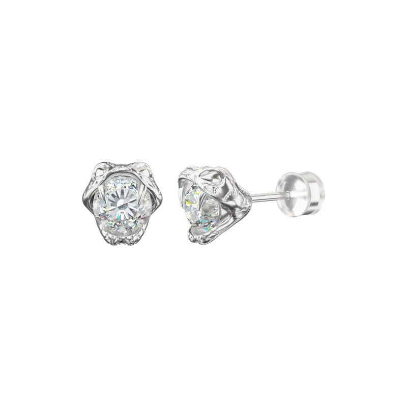 ICEGANG S925 Silver Stud Earrings Unisex-8