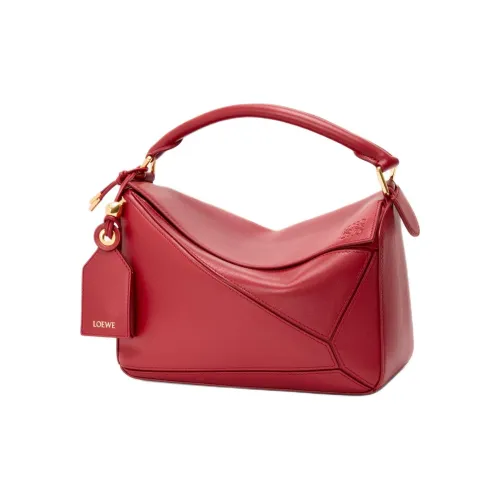 LOEWE Sheepskin One Shoulder Handbags Small Size Women's Red