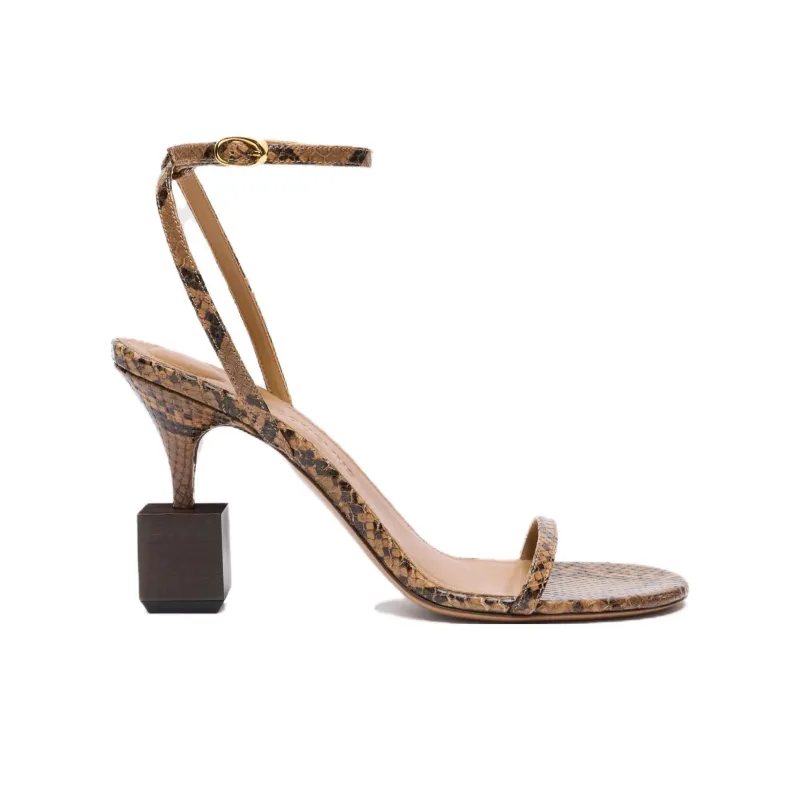 Jacquemus The Bisou One Strap Sandals 9cm Women's Brown-1