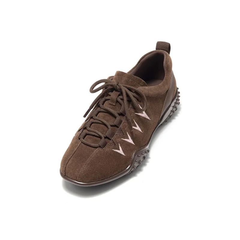 Beau Today Cushioned Slip-Resistant Abrasion-Resistant Low-Top Casual Shoes Women's Apricot-3