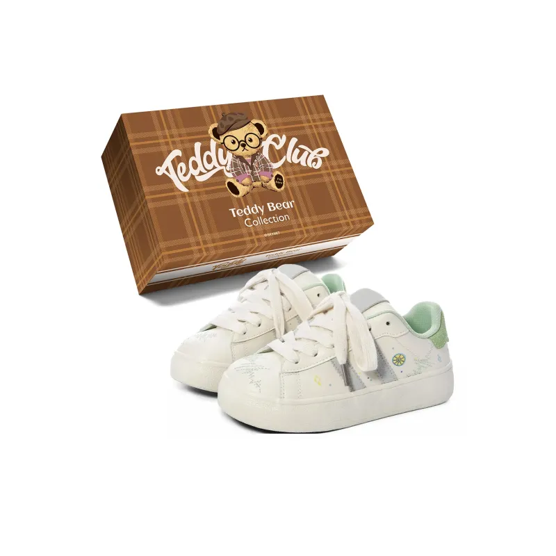 Teddy Bear Collection Coverage Slip Resistant And Abrasion Resistant Low Top Skateboard Shoes Women's-28