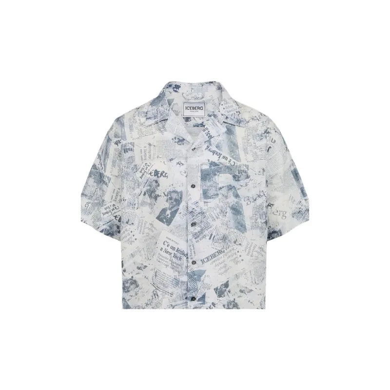 Iceberg Allover Printed Short Sleeved Shirt-3