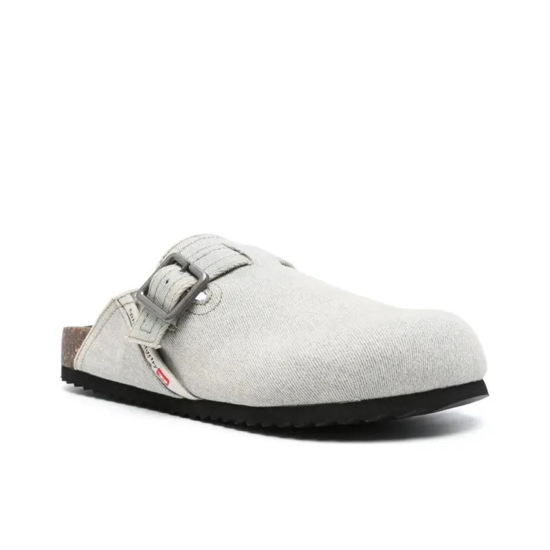 DIESEL Rubber Sole Slip Resistant Closed Toe Slippers Men's Light Blue-2