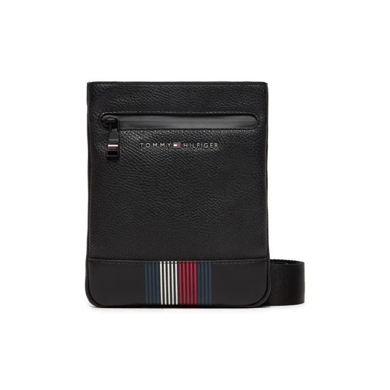 Tommy Hilfiger Polyurethane Shoulder Bag, Crossbody Bag Mini Men's Black-1