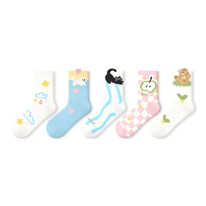 Primeet Mid-Calf Socks Women's 5 Pack-15