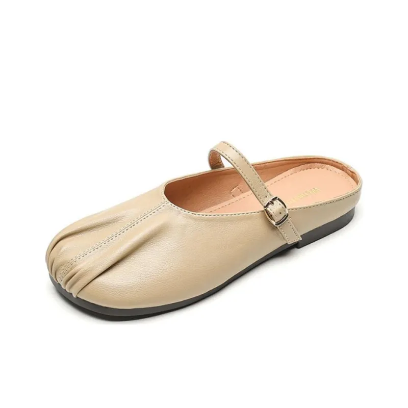 Than Than Me Rubber Sole Slip-Resistant Wrap-toe Slippers Women's-4