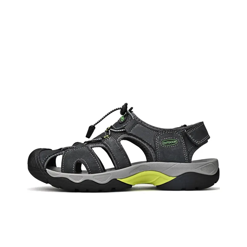 Kuding Beach Sandals Men Gold/Brown/Green/Dark Blue/Gray/Black-16