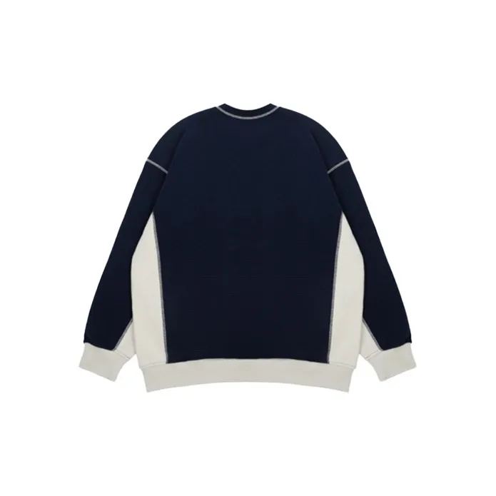 PAZZO Patchwork Color Block Raglan Sleeve Sweatshirt Unisex-7
