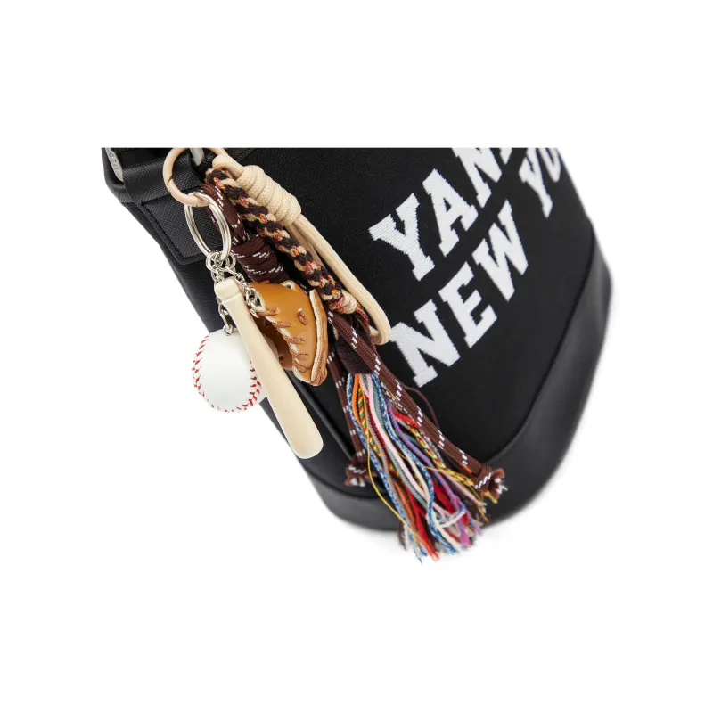 MLB Cotton Blended With Polyester Bucket Bags Shoulder Bag Crossbody Bag Handbag Regular Unisex Black-8