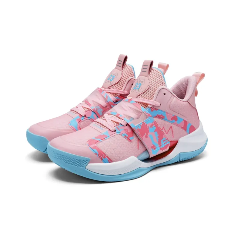 Kuding Cushioned Wear-Resistant Breathable Mid-Top Basketball Shoes Unisex-2