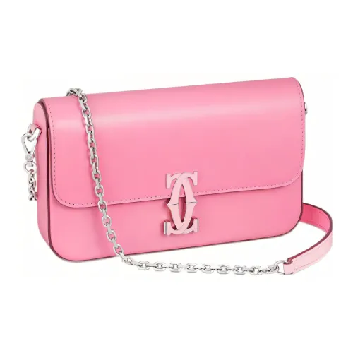 CARTIER C De Cartier Collection Calfskin Crossbody Bag Shoulder Bag Mini Women's Pink