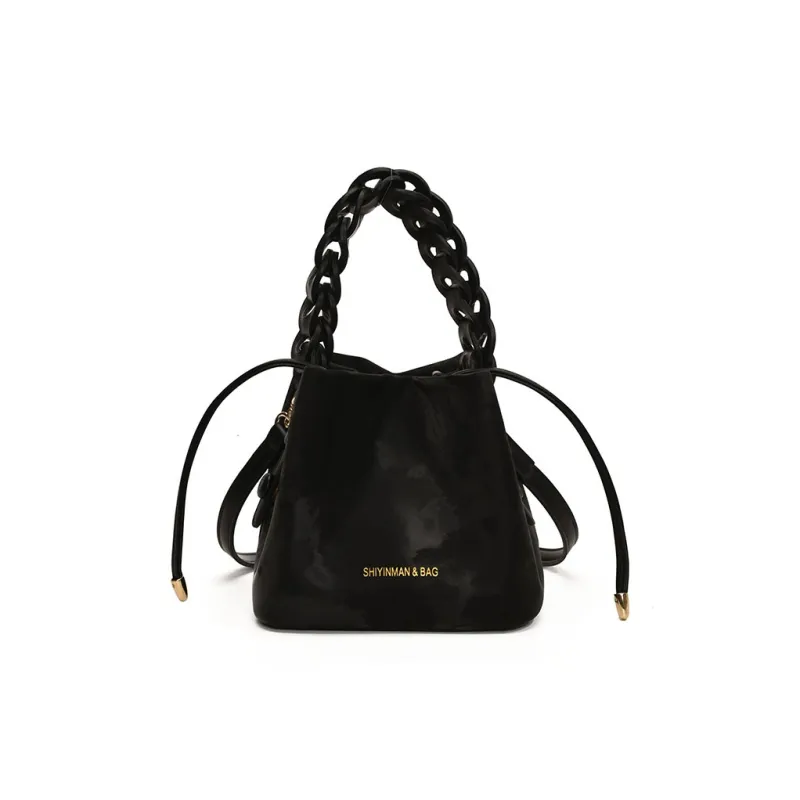 LUVISTRUE PU Bucket Bags Shoulder Bag Crossbody Bag Handbag Medium Size Women's White/Pink/Black/Coffee-12