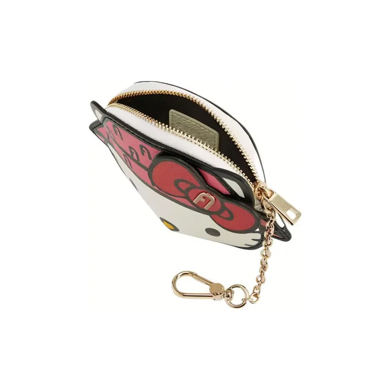 Furla Hello Kitty Collaboration Leather Coin Purse Women's Pink-1