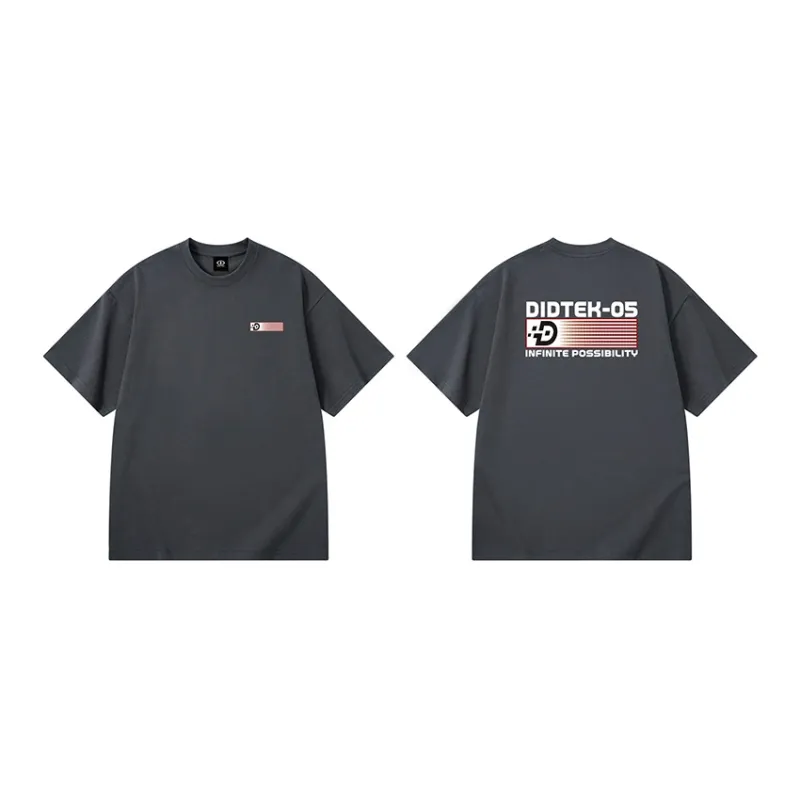 DIDTEK Drop Shoulder Sleeve Short Sleeved T Shirts Unisex-5