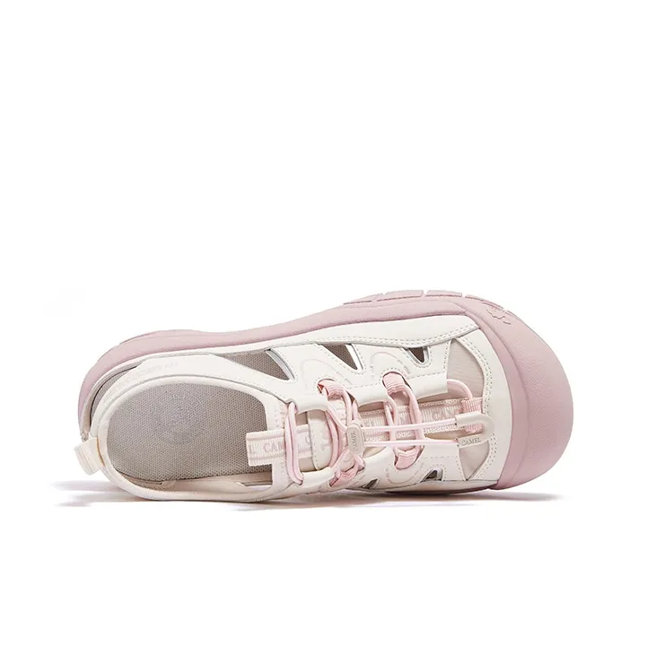 CAMEL Beach Sandals Women's Ecru, Gray/Purple, Beige/Pink, Ecru/Black-15