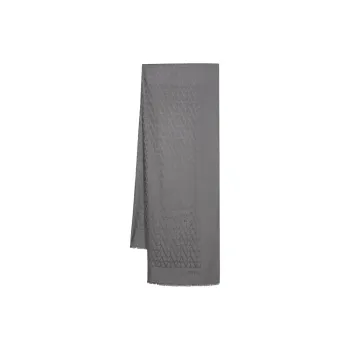 Valentino Virgin Wool Knit Scarves Women's Gray