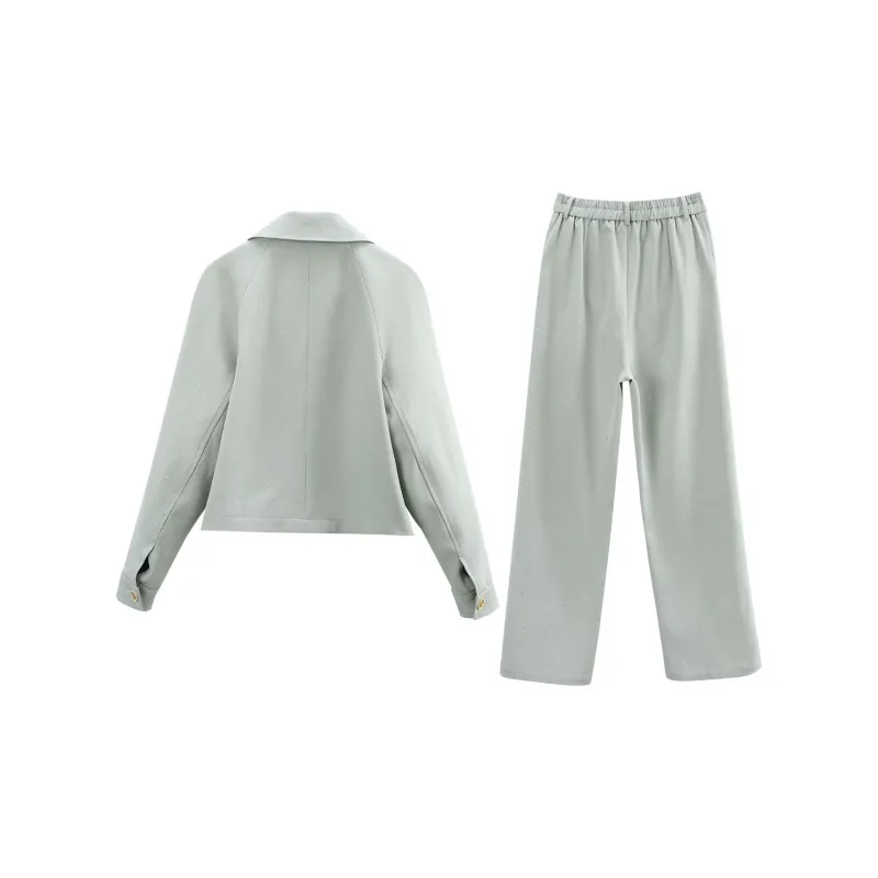 A Paradise For Awakening Casual Suit Women's Green-1
