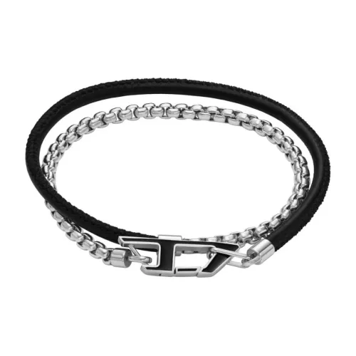 DIESEL Stainless Steel Bracelets Unisex Black