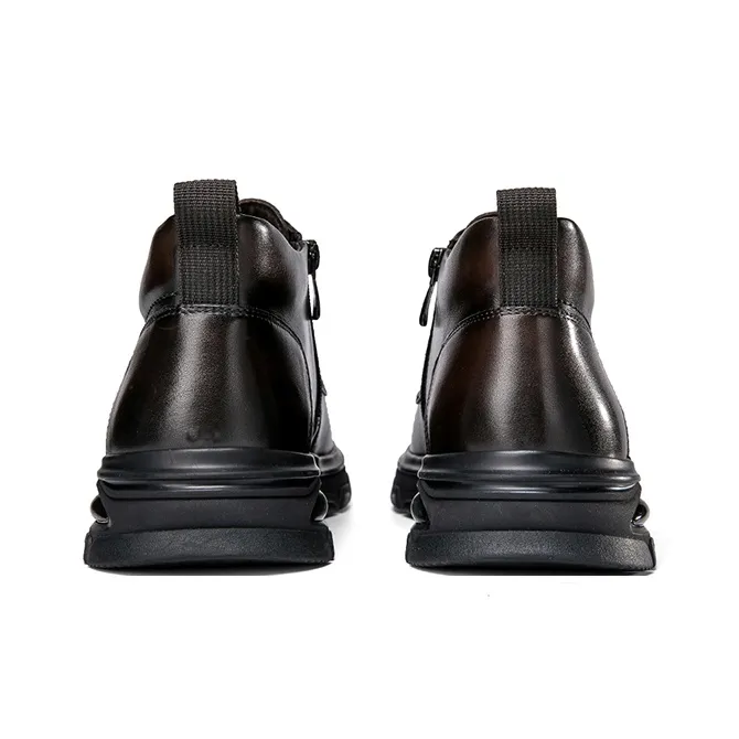 HANG TEN Men's Casual Shoes Men Mid Top Black/Brown-12