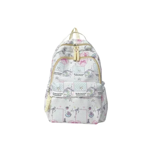 MINIPUDING Composite Cloth Backpack Women's Multicolor