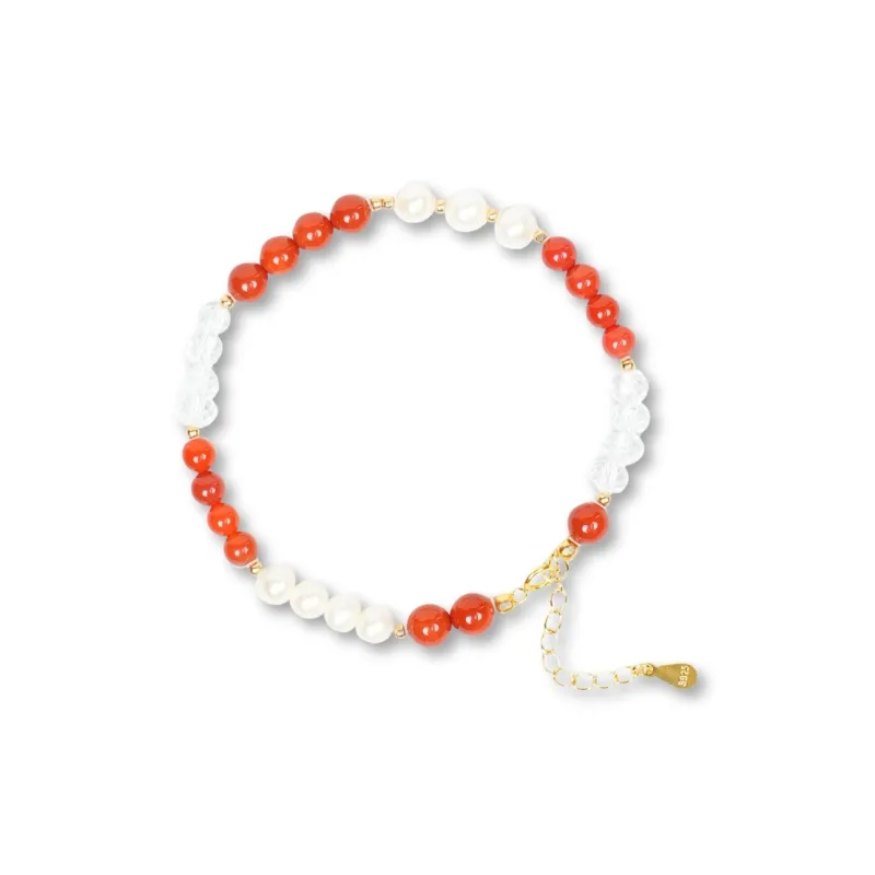 TIANTAISHAN Southern Red Agate Bracelets Unisex-0