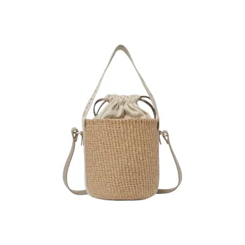 Chloe Woody Paper Basket Bag, Shoulder Bag, Crossbody Bag, Handbag Trumpets Women's Khaki