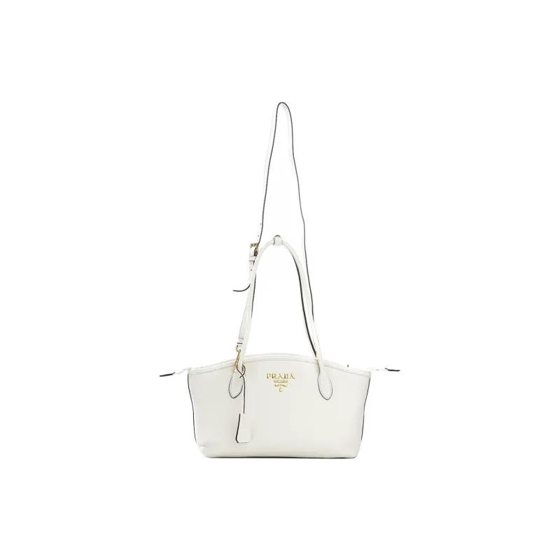 PRADA Calfskin Tote Bag Shopping Bag Crossbody Bag Shoulder Bag Women's White-1
