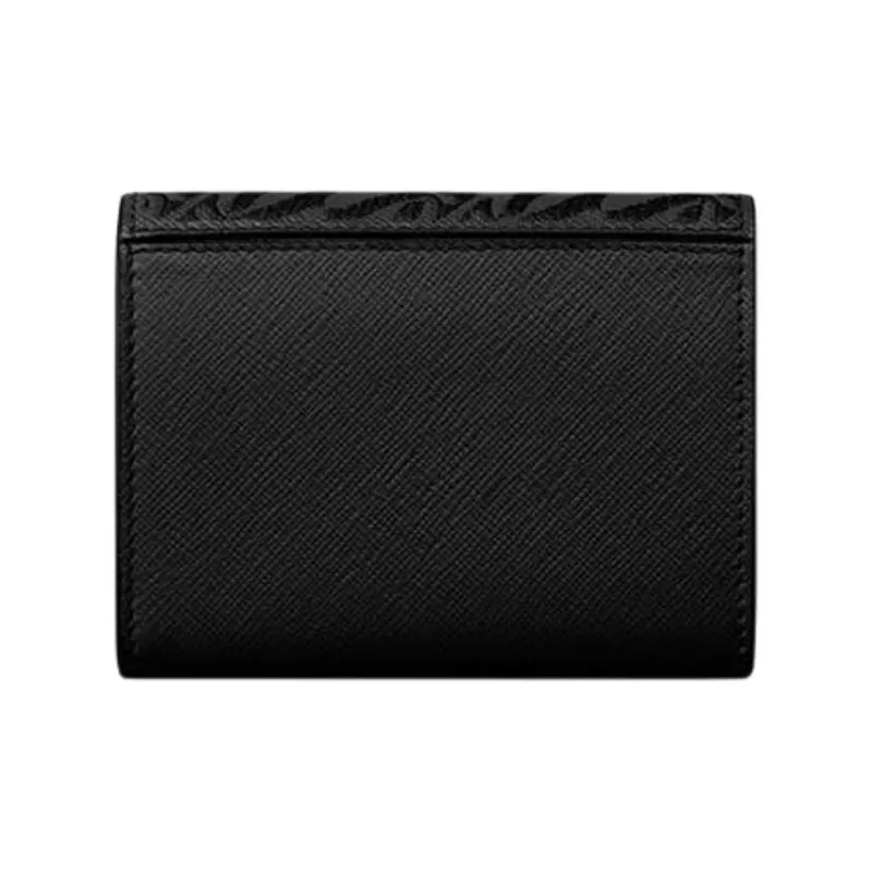 CARTIER C De Cartier Collection Cow Leather Wallet Mini Unisex Black-1