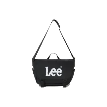Lee Polyester Messenger Bag, Shoulder Bag Unisex Black