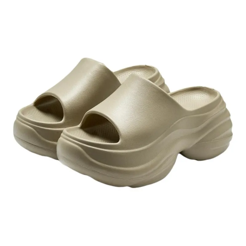 Lymia Platform Squashy And Bouncy Feeling EVA Home Summer Indoor Bathroom Bathing Slippers-4