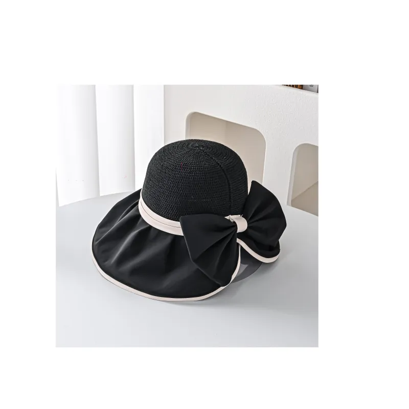 DUOLAN Polyester Sun Protection Hats Women's Warm Apricot Khaki Ecru Black-5