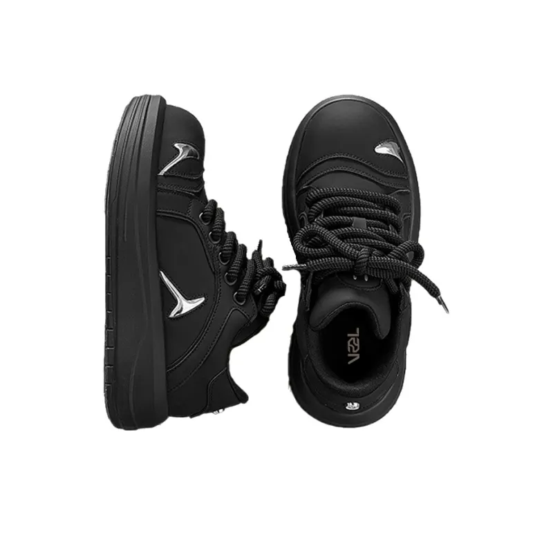 VAEL Slip-Resistant Waterproof And Breathable Lightweight Low-Top Skateboard Shoes Unisex Premium Black-1