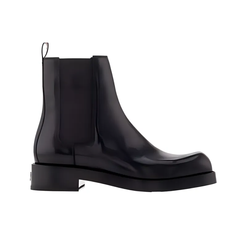 LOUIS VUITTON Short Chelsea Boots Men's Black-1