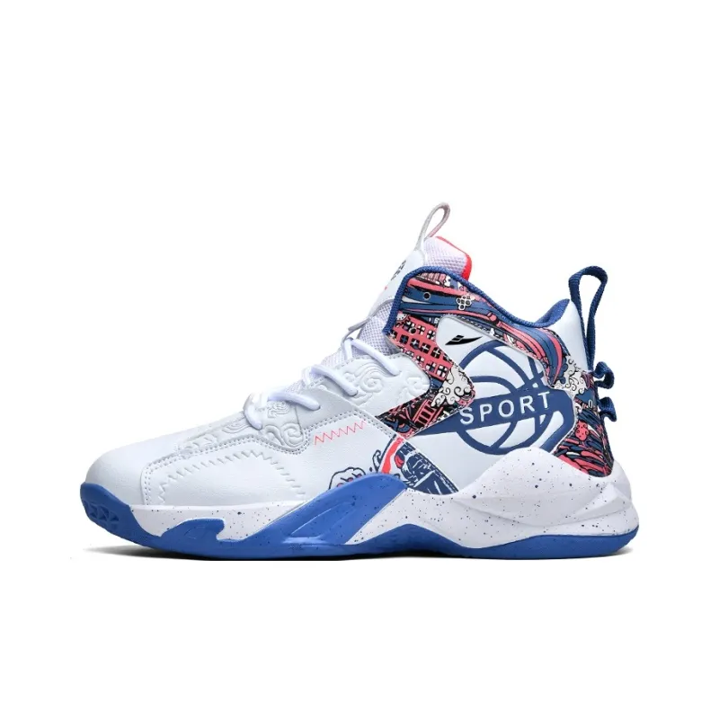 Kuding Shock Absorbers With Slip Resistant And Abrasion Resistant Properties Mid Top Basketball Shoes Unisex-6