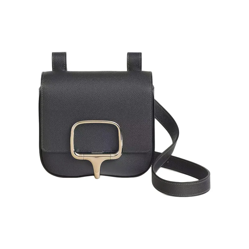 HERMES Della Cavalleria Epsom Calfskin Shoulder Bag Crossbody Bag Mini Women's 85 Ardoise Slate Gray-0