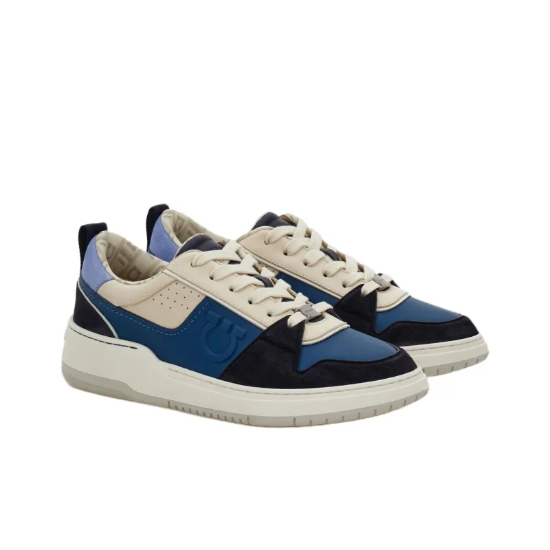 FERRAGAMO Low Top Skateboard Shoes Men's Blue-2