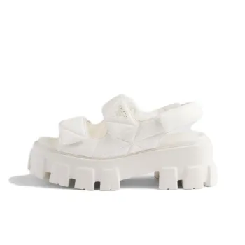 PRADA Monolith One Strap Sandals 5.5cm Women's White