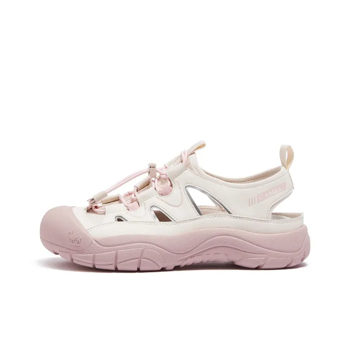 CAMEL Beach Sandals Women's Ecru, Gray/Purple, Beige/Pink, Ecru/Black-12