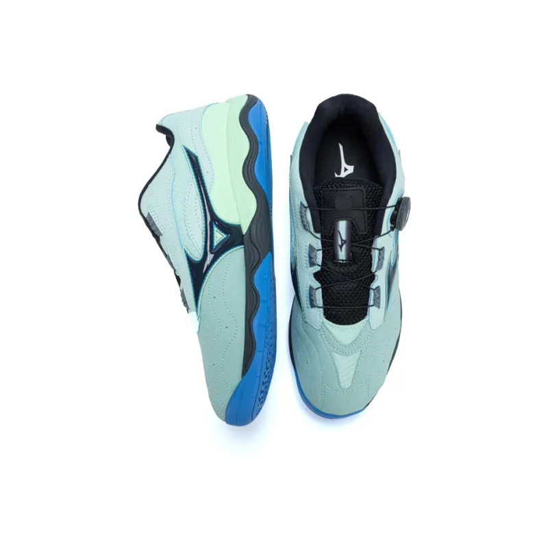 Mizuno Wave Medal Cushioned Slip-Resistant Breathable Low-Top Training Shoes Unisex Illusion Blue Green-2