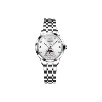 OLEVS Wisdom Series Mechanical Movement Stainless Steel Watchband Watch Women's Watch White Dial