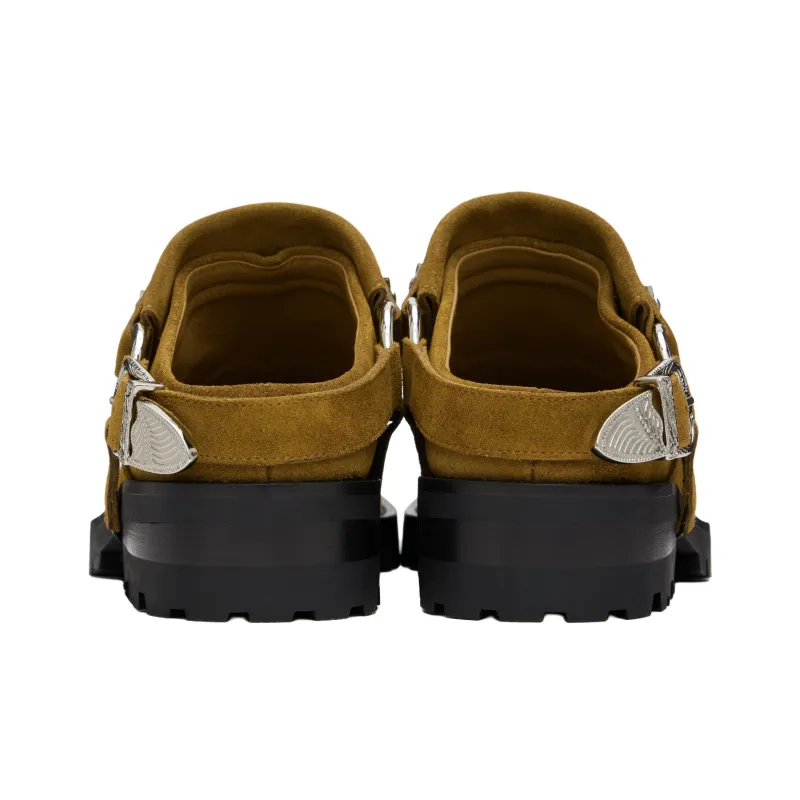 TOGA VIRILIS Abrasion Resistant Closed Toe Slippers Men's Brown-3