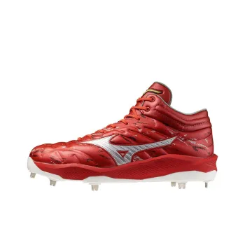 Mizuno Abrasion Resistant Mid Top Training Shoes Unisex Red Silver