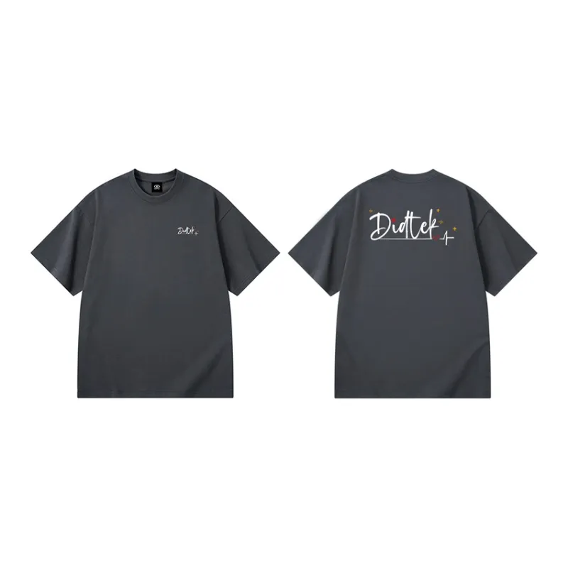 DIDTEK Drop Shoulder Sleeve Short Sleeved T Shirts Unisex-5
