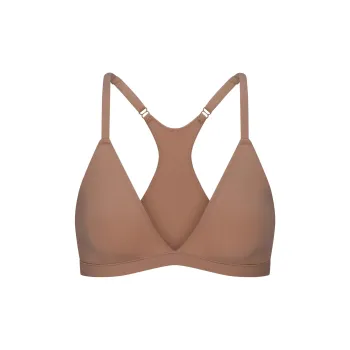 SKIMS SS25 FITSEVERYBODY RACERBACK TRIANGLE BRALETTE Bra Women's 1 Pack SIENNA/Ochre