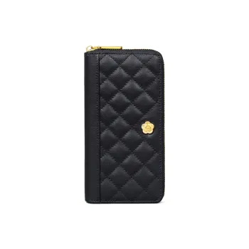PT'SON Cow Leather Wallet With Multiple Card Slots, Card Holder, Coin Purse Women's Black