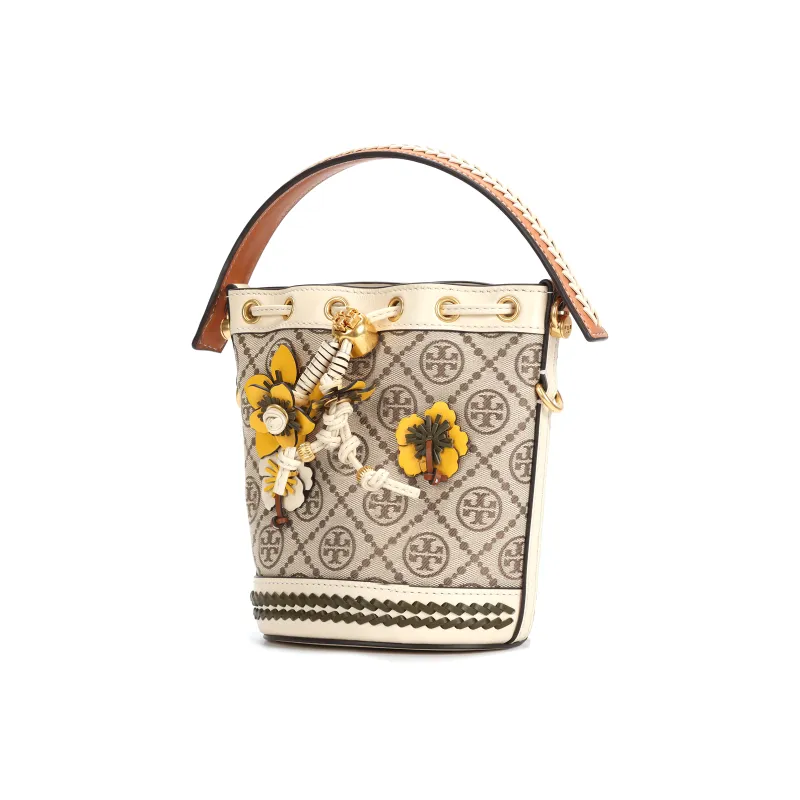 TORY BURCH T Monogram Leather One Shoulder Handbag Mini Women's-1