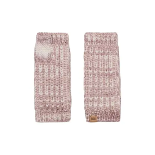 UGG Acrylic Nylon Wool Knit Gloves Women's Pink